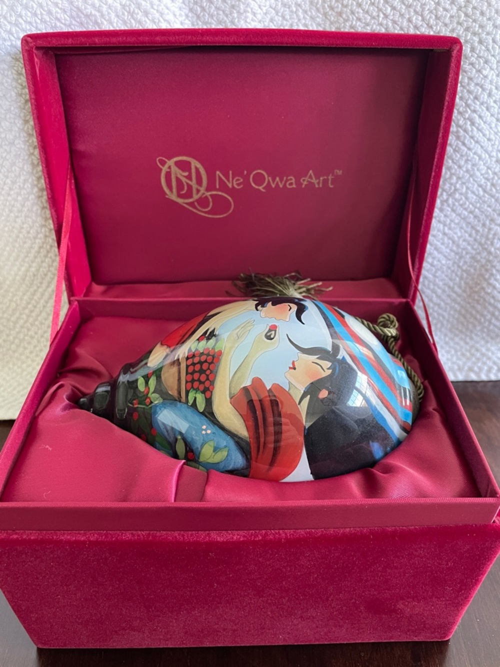Ne' Qwa Art Hand-Painted Ornament - “A Taste of Summer”